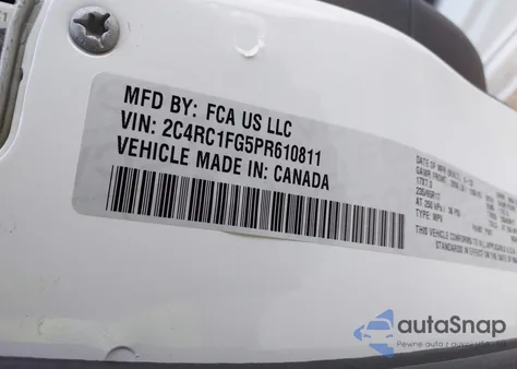 2023 Chrysler Pacifica Touring from USA, damaged, VIN 2C4RC1FG5PR610811